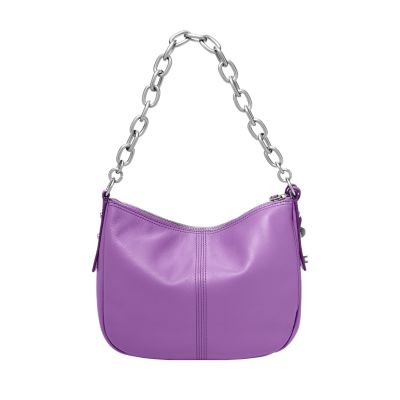 Leather crossbody bag Fossil Purple in Leather - 26138143