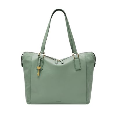 Women Tote Bag With Zipper Pocket Shoulder Strap Leather 