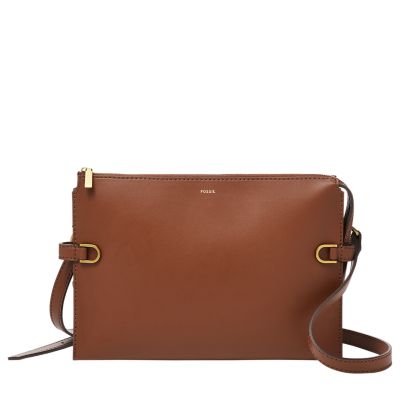 Fossil Brown Pennie Leather Crossbody Bag, Best Price and Reviews