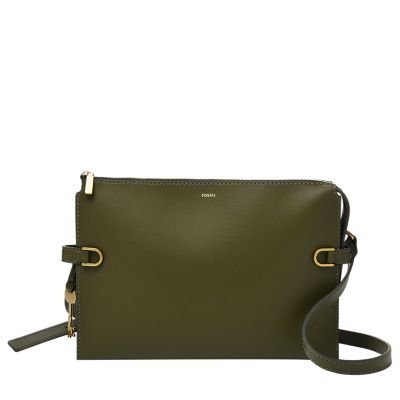 Flop Over Crossbody Bag Moss