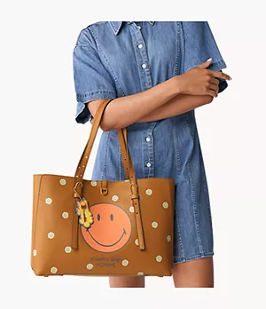 Fossil X Smiley® Vegan Cactus Sustainable Tote