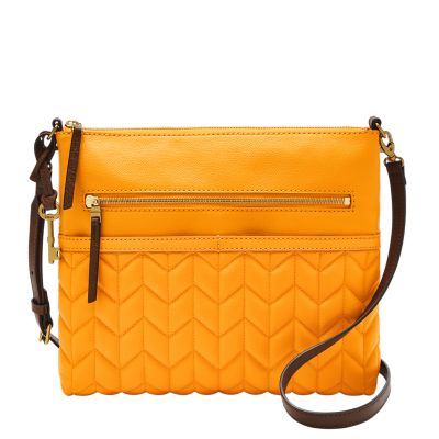 Fossil Fiona Large Crossbody Bag - Black/Gold