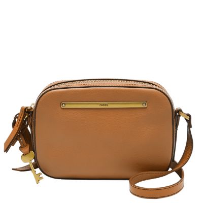 Fossil tan cheap leather crossbody bag