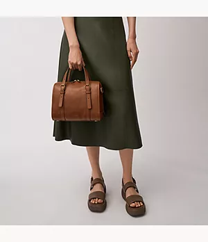 Carlie Leather Satchel Bag