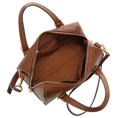 Fossil Carlie Leather Satchel Bag