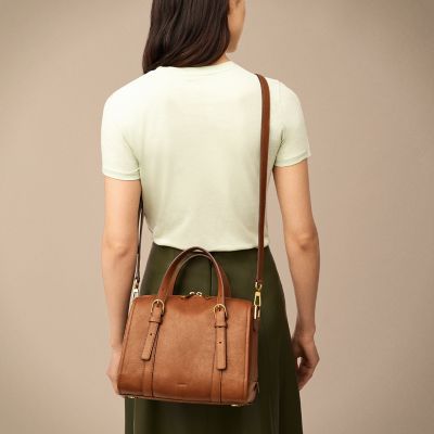 Carlie Leather Satchel ZB1772200 Fossil