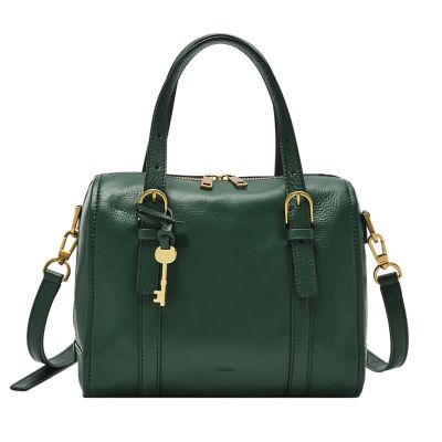 Fossil Carlie Leather Satchel Bag