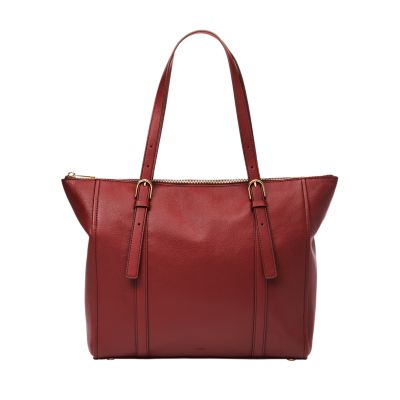 Fossil Women s Carlie Leather Tote Brown