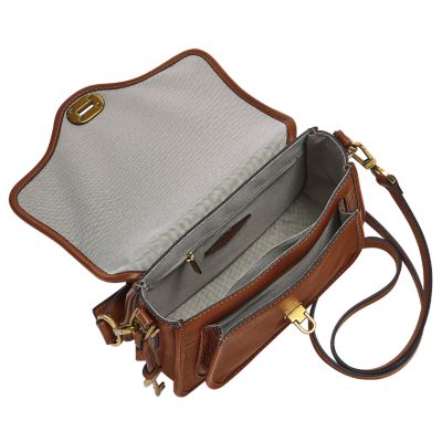 Fossil Heritage Leather Mini Crossbody Saddle Bag