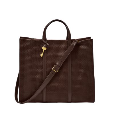 Clare V. Simple Perforated Leather Tote in Black Perf