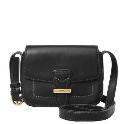 Visland Small Crossbody Bag for Women Faux Leather Retro Shoulder Bag Purse Mini Flap Bags, Women's, Black
