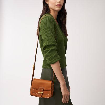 Leather flap 2024 crossbody bag