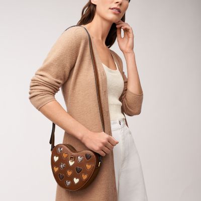 Heart Handbag - Brown