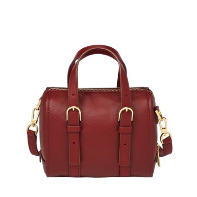 Mini Barrel Satchel Bags Purse Red