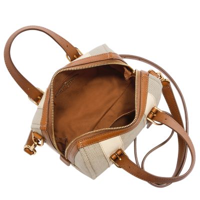 Fossil Carlie Leather Satchel Bag