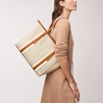 Fossil canvas tote on sale bag