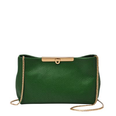 embossed leather clutch