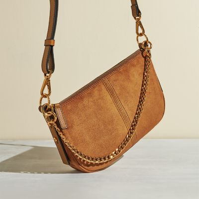 Fossil Jolie Patchwork Baguette Shoulder Bag