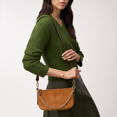 Fossil Jolie Patchwork Baguette Shoulder Bag