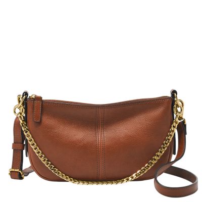 Marrone for Borsa a tracolla piccola Jolie in pelle