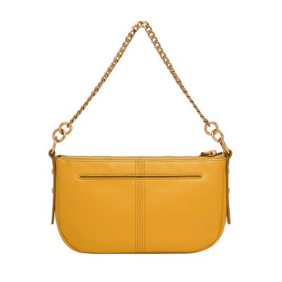 Fossil mustard yellow handbag hot sale