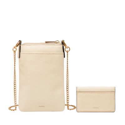 Fossil Women's Harper Eco Leather Crossbody - Beige