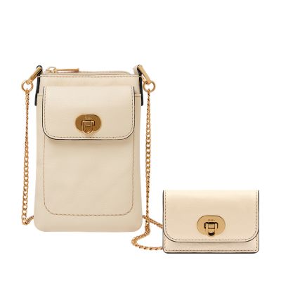 Fossil Women's Harper Eco Leather Crossbody - Beige