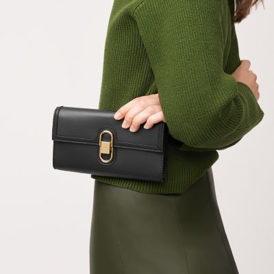 Fossil wallet crossbody sale