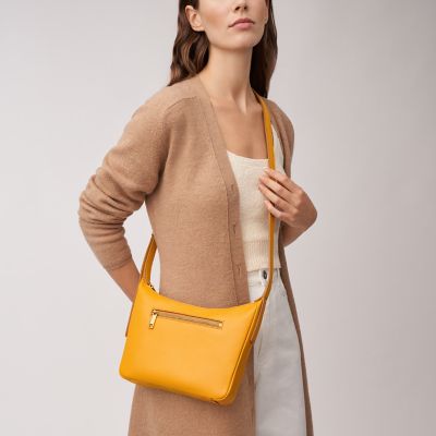 Yellow best sale fossil purse