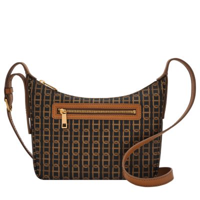 Fossil Sydney Top Zip Chain Crossbody, $128, Fossil