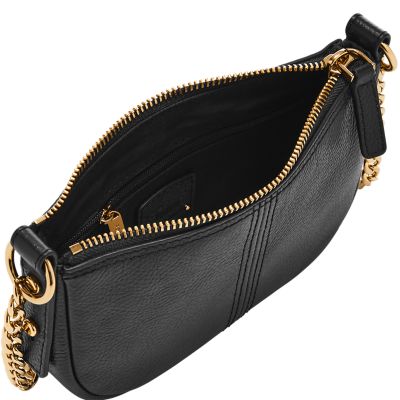 Jolie Leather Mini Baguette Crossbody Bag