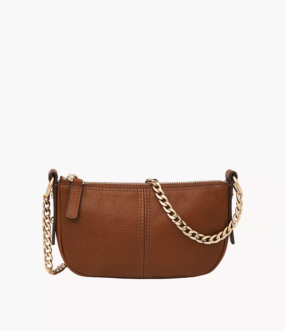 Image of Jolie Leather Mini Baguette Crossbody Bag
