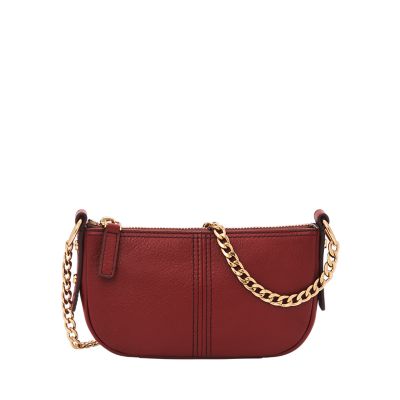 Jolie Leather Mini Baguette Crossbody Bag