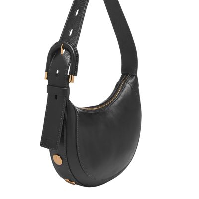 Fossil Harwell Denim Crescent Shoulder Bag