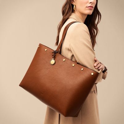 Brown leather totes on sale hotsell