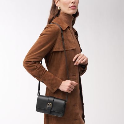 Zoey Leather Small Flap Crossbody Bag