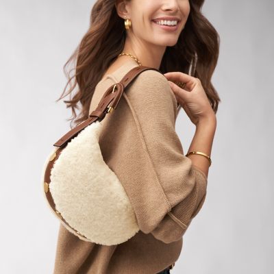 フォッシル　ハンドバッグ　茶　パッチワーク　マルチカラー　ワンショルダー　u14 レディースバッグ【公式】FOSSIL（フォッシル）