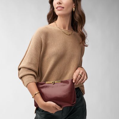 Penrose Leather Clutch - ZB1959631 - Fossil