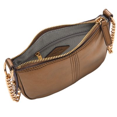 Jolie Leather Mini Baguette Crossbody Bag