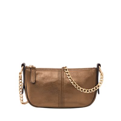 Jolie Leather Mini Baguette Crossbody Bag