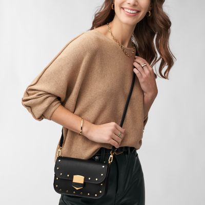 Women's Handbag Flap-Over Belt Shoulder Bag Top Handle Tote Satchel Purse Work Bag W/Matching Wristlet