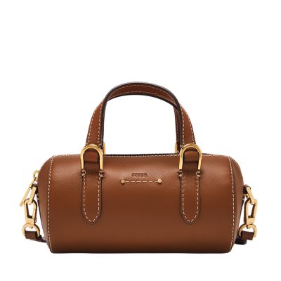 Brown Status Icons Barrel Crossbody Bag