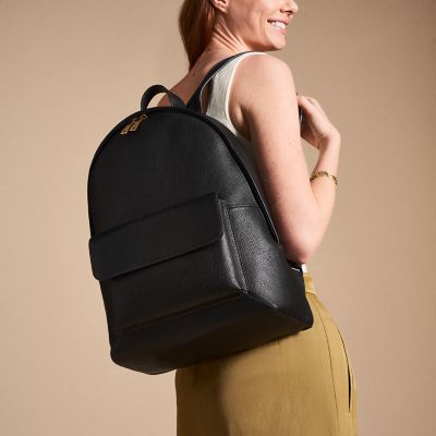 Fossil women's cheap leather backpack