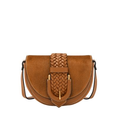FOSSIL 1954 SEDONA II Scoop Handbag Satchel Brown Leather Shoulder Bag  ZB9094