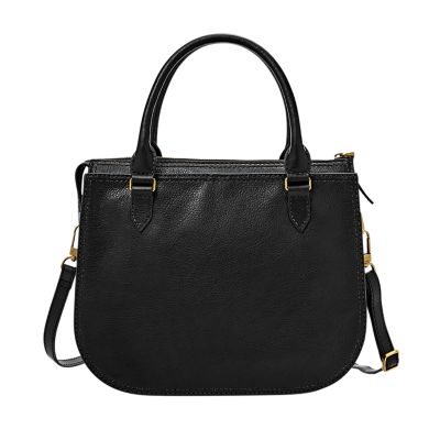 Fossil ryder satchel black on sale