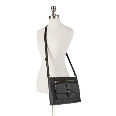 fossil kinley crossbody black