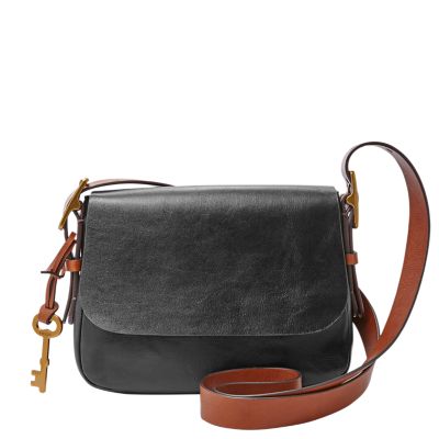 Harper Small Saddle Crossbody - Fossil