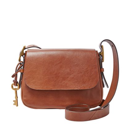 Harper Small Saddle Crossbody - Fossil