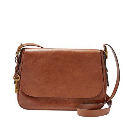 Fossil Lennox Small Flap Crossbody Bag - Saddle