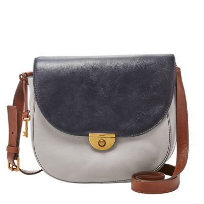 Emi Large Saddle Bag Fossil